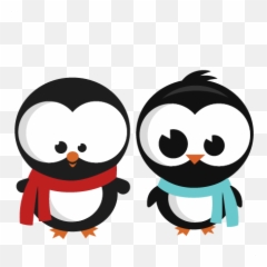 Penguin Set Svg Cutting Files For Scrapbooking Winter Cut - Cartoon Penguin Png Set,Penguins Png
