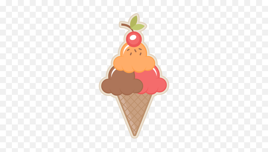 Triple Ice Cream Cone Svg Scrapbook Cut File Cute Clipart - Ice Cream Clipart Triple Png,Cone Png