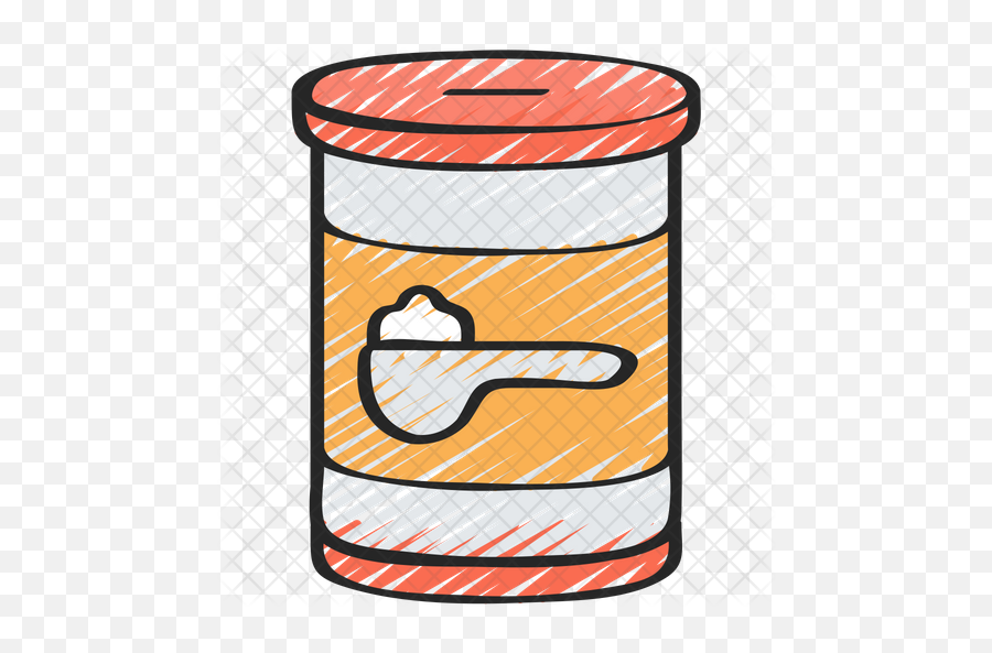 Baking Soda Icon Of Colored Outline - Cylinder Png,Baking Soda Png