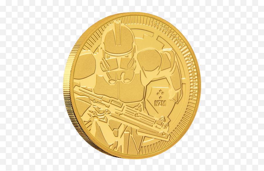 1oz Gold Bullion Coin Star Wars Clone - Mickey Mouse Coin Png,Clone Trooper Png