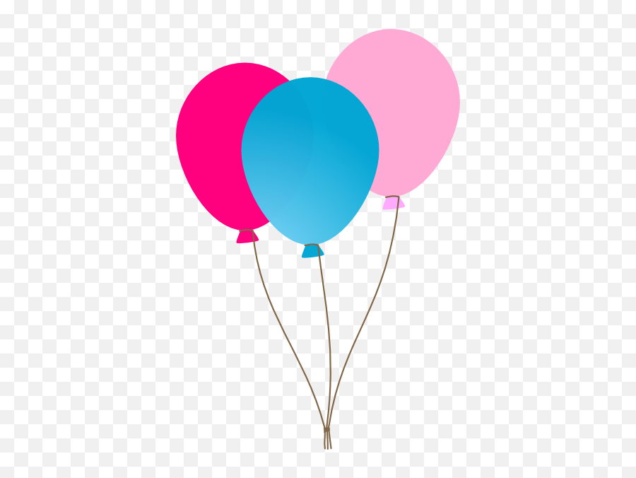 Graphics For Cartoon Balloon - Blue Balloons Clip Cartoon Pink And Blue Balloons Png,Balloon Emoji Png