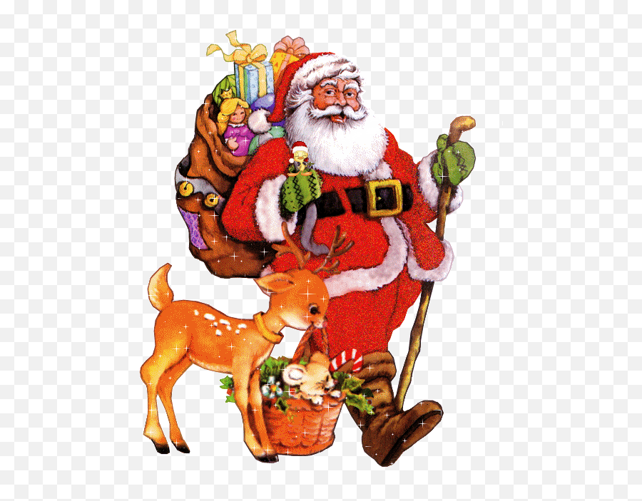 Christmas Santa Gifts Gif Clipart - Full Size Clipart Santa Claus Gif Png, Santa Hat Transparent Gif - free transparent png images 