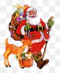 Christmas Santa Gifts Clipart - Full Size Claus Png