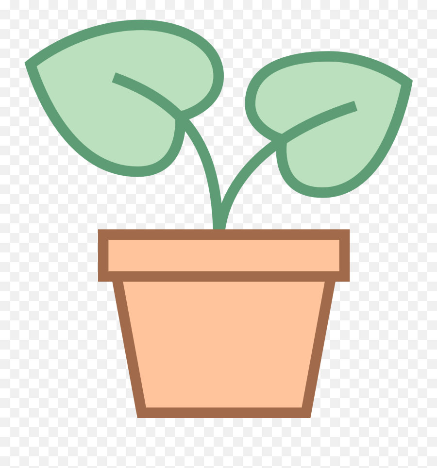 Download Hd Pot Plant Clipart Potted - Pot Plant Icon Pot With Plant Clipart Png,Plant Icon Png