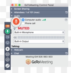 Gotomeeting Organizer Guide For Mac - Support Gotowebinar Chat Box png
