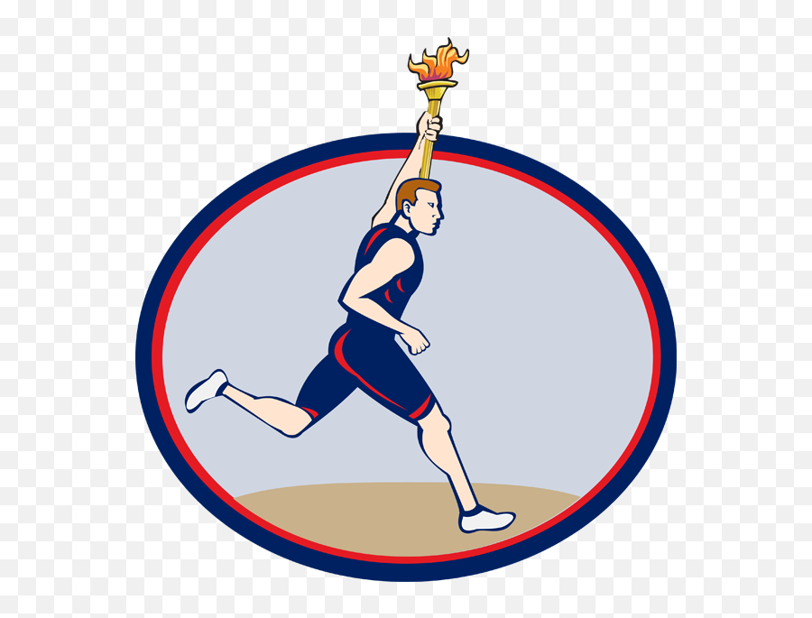 Clipart Info - Olympic Torch Runner Clipart Png Download Olympic Torch Relay Clipart,Olympic Rings Png