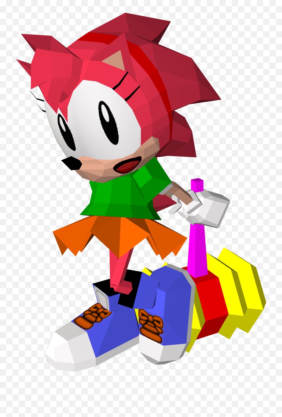 Classic Amy Rose Universe Of Smash Bros Lawl Wiki Fandom - Amy Rose Sonic Cd Png,Cartoon Rose Png