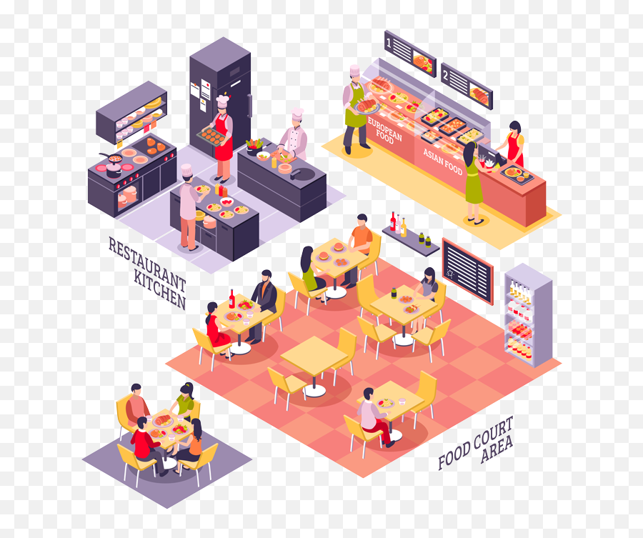 Digital Marketing For Restaurants - Bdigitally Área De Un Restaurante Png,Food Court Icon