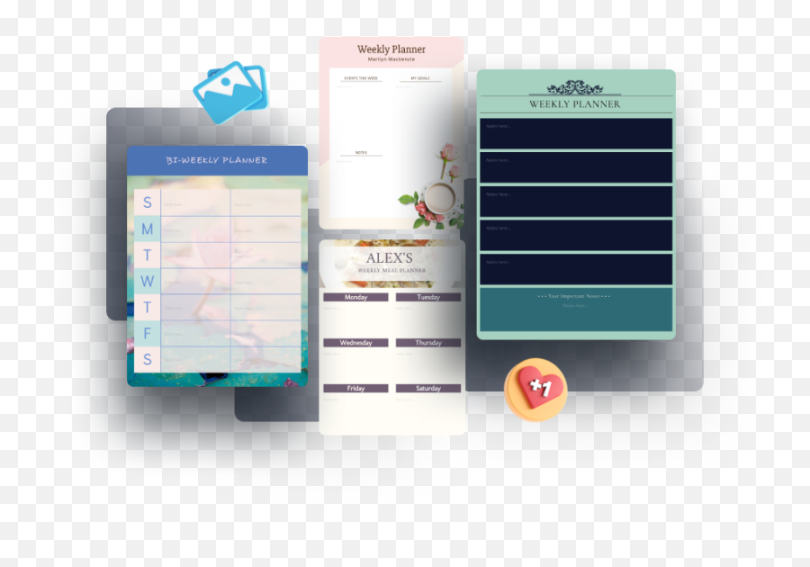 Free Online Weekly Planner - Design Beautiful Plans Visme Vertical Png,Day Planner Icon