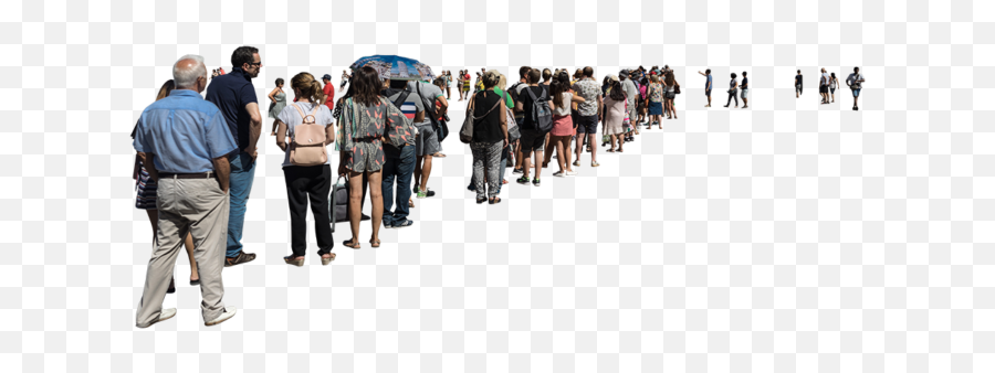 Download Hd People Standing In Line Png - Transparent Crowd Walking Png, People In Line Png - free transparent png images 