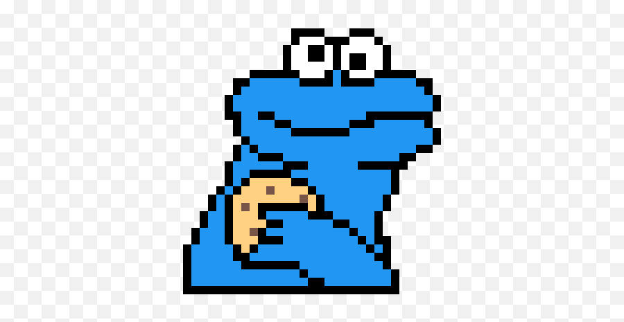 Pixilart - Cookie Monster By Freddiemercury Pixel Art Cookie Monster Png,Cookie Monster Png