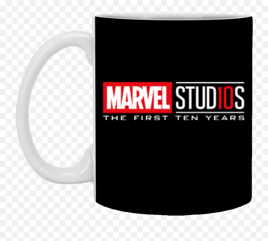 First Ten Years White Logo Graphic - Marvel Studios Png,Marvel Studios Logo Png