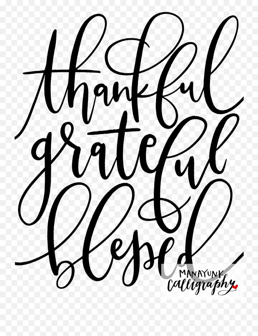 Download Thankful Grateful Blessed Png - Calligraphy,Blessed Png