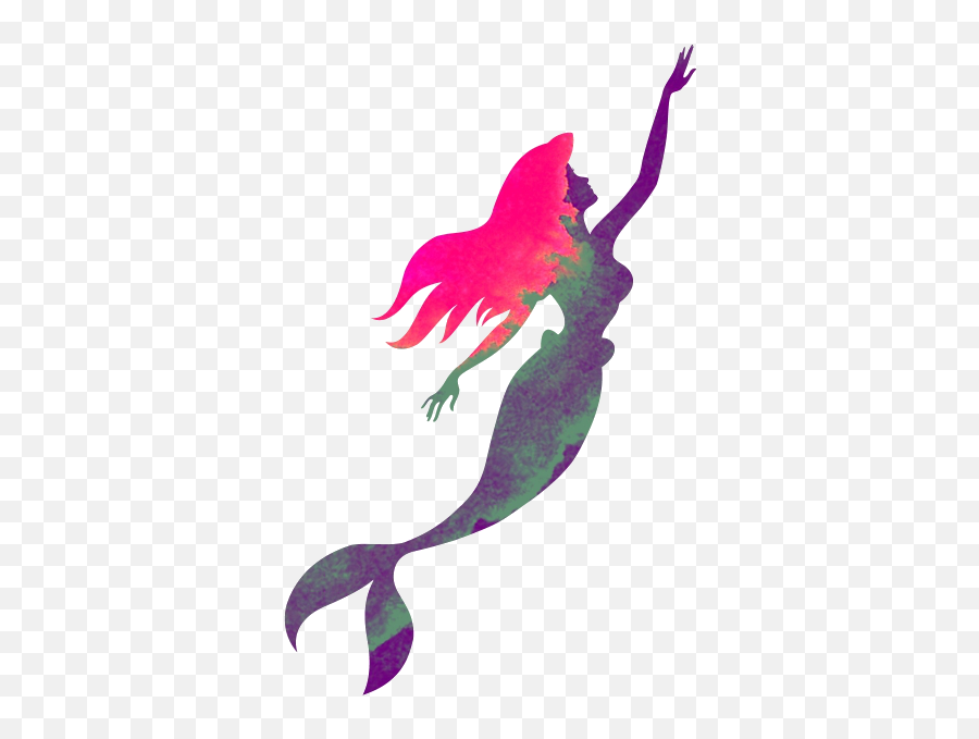Mermaid Tumblr Transparent Png - Silhouette Little Mermaid Svg,Mermaid Png