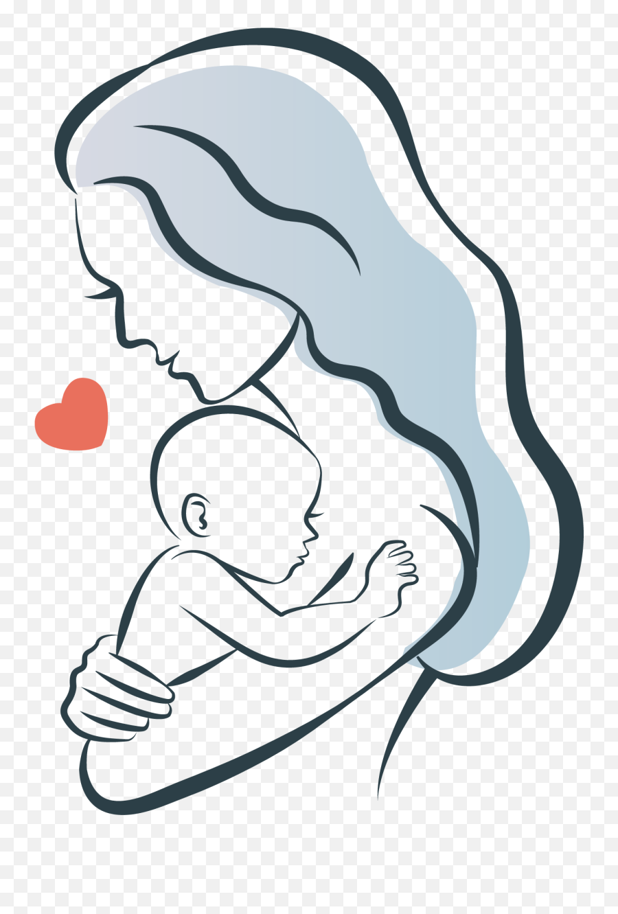 Mother Png Pic - Art Mother And Baby Cartoon,Mother Png - free transparent  png images 