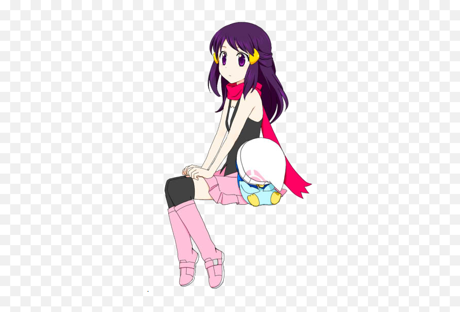 Download Pokemon Dawn Sitting Render By Dan1592 - Anime Pokemon Dawn Render Png,Anime Girl Sitting Png