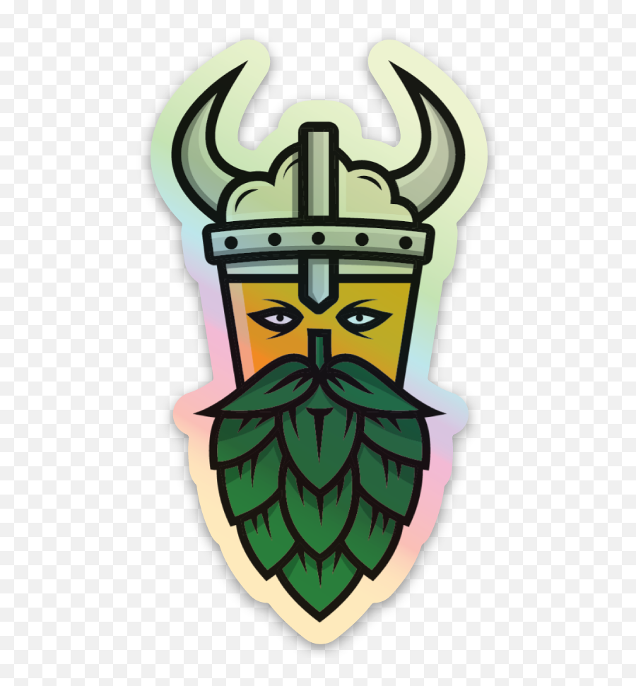 Holographic Icon Sticker Beer Viking - Clip Art Png,Holo Png