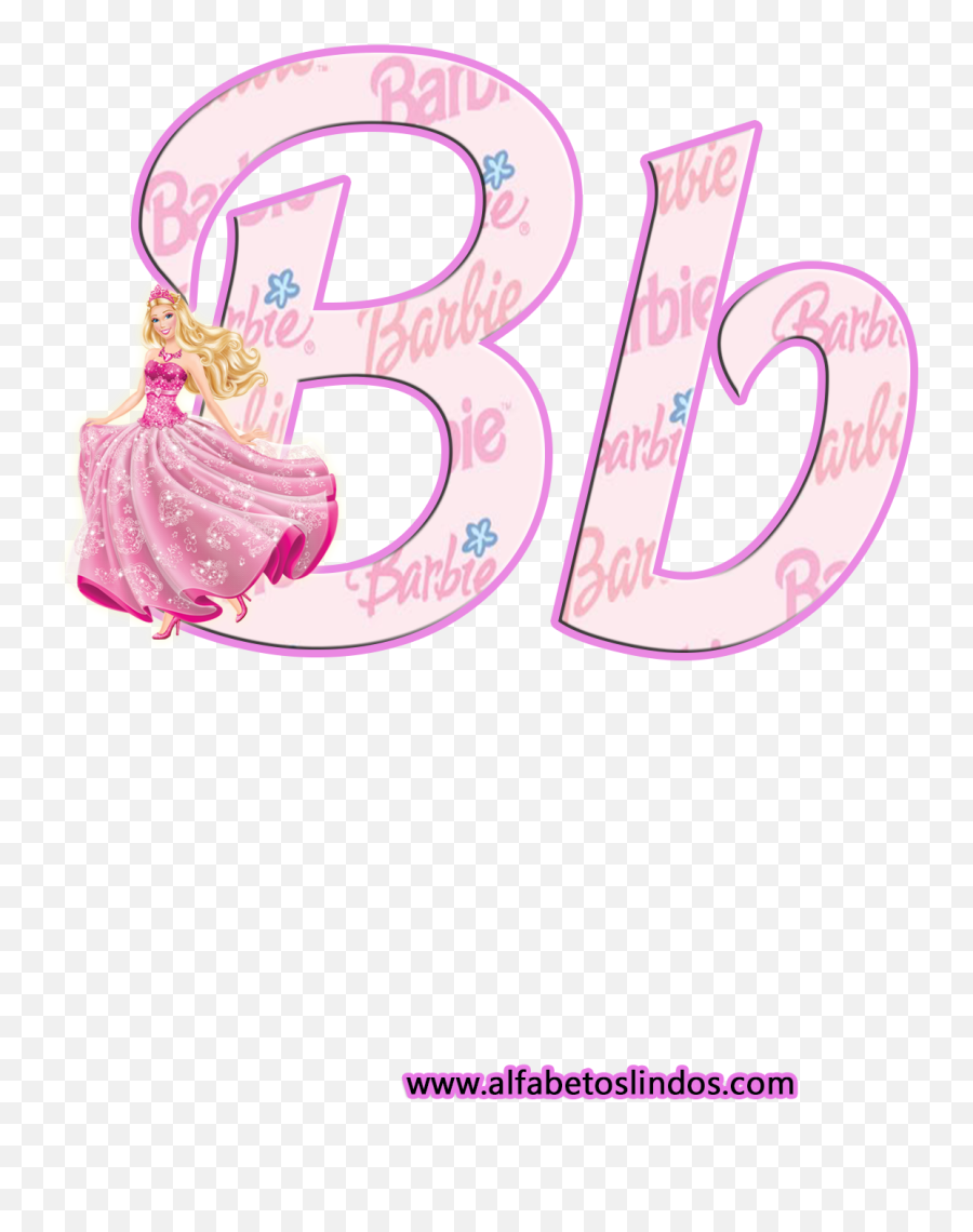Download Barbie Cake Dolls Princess Letters - Moldes Letras De Barbie Png,Barbie Png