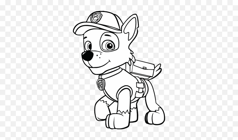 Coloring Pages Spy Chase Paw Patrol Printable - Annaelliott Rocky Drawing Paw Patrol Png,Paw Patrol Chase Png