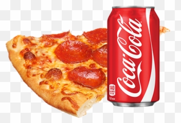 Download Slice Cheese U0026 Can Soda - Coca Cola 12 Oz Cans Many Teaspoons Of Sugar In Coke png