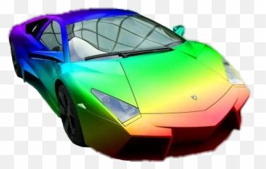 Car Lamborghini Fte Dailysticker Red Yellow Green - Red Blue Lamborghini Car png