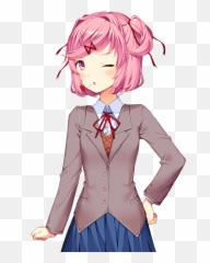 Natsuki Blow You A Kiss - Natsuki Sprites Png,Natsuki Png