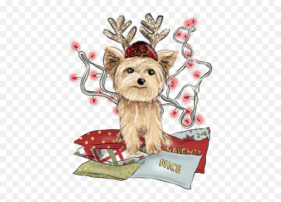 Christmas Yorkie Shirt - Dog Supply Png,Yorkie Png