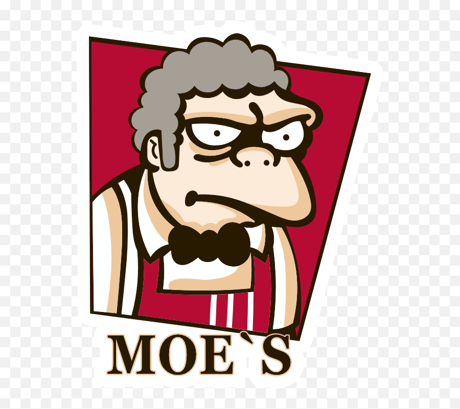 The Simpsons Moeu0027s Kfc Logo Sticker - Sticker Mania Poster Bar Png,The Simpsons Logo Png