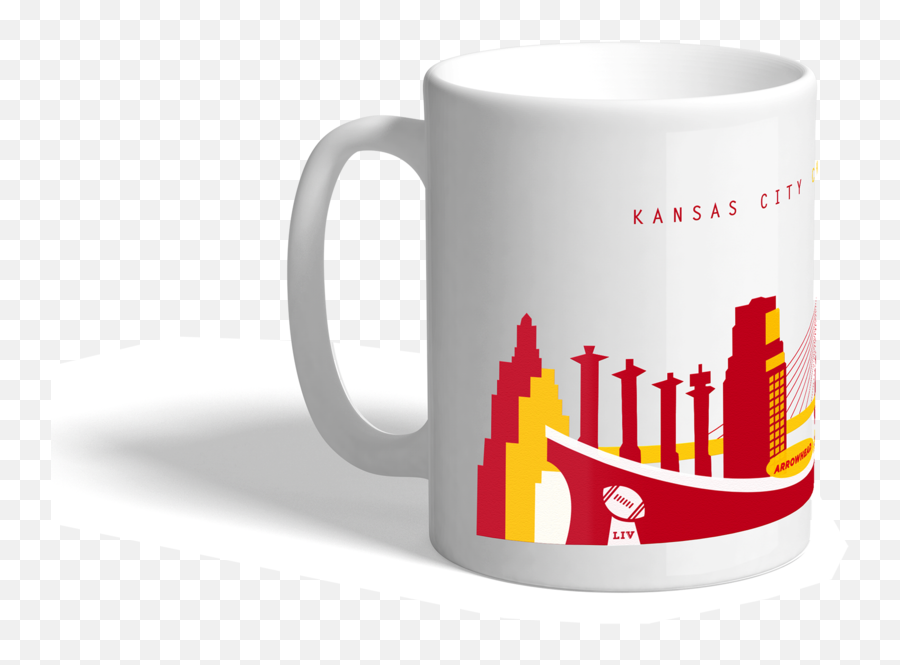 Kansas City Super Bowl Champions Chiefs Mug U2013 Cityscape Design - Mug Png,Super Bowl Trophy Png