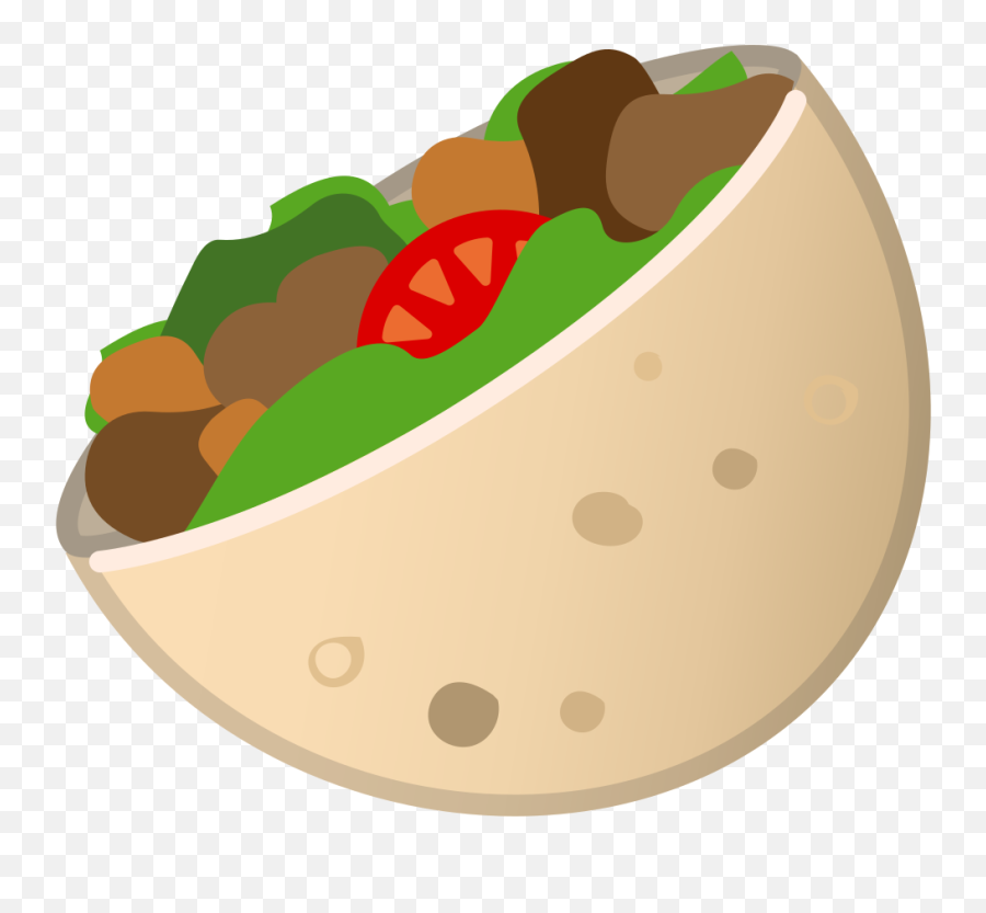 Stuffed Flatbread Icon Noto Emoji Food Drink Iconset Google - Kebab Emoji Png,Eating Png