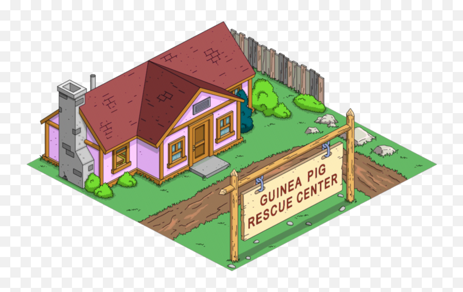 Guinea Pig Rescue Center The Simpsons Tapped Out Wiki - Roof Shingle Png,Guinea Pig Png