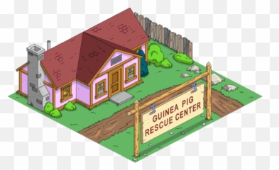 Guinea Pig Rescue Center The Simpsons Tapped Out Wiki - Roof Shingle Png,Guinea Pig Png