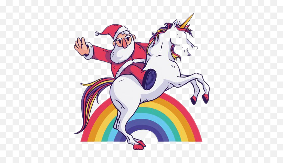 Santa - Santa Unicorn Png,Transparent Unicorn