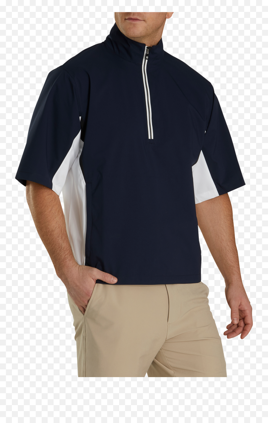 Short Sleeve Golf Rain Shirt For Men - Footjoy Hydrolite Short Sleeve Rain Shirt Png,Footjoy Icon White Pebble