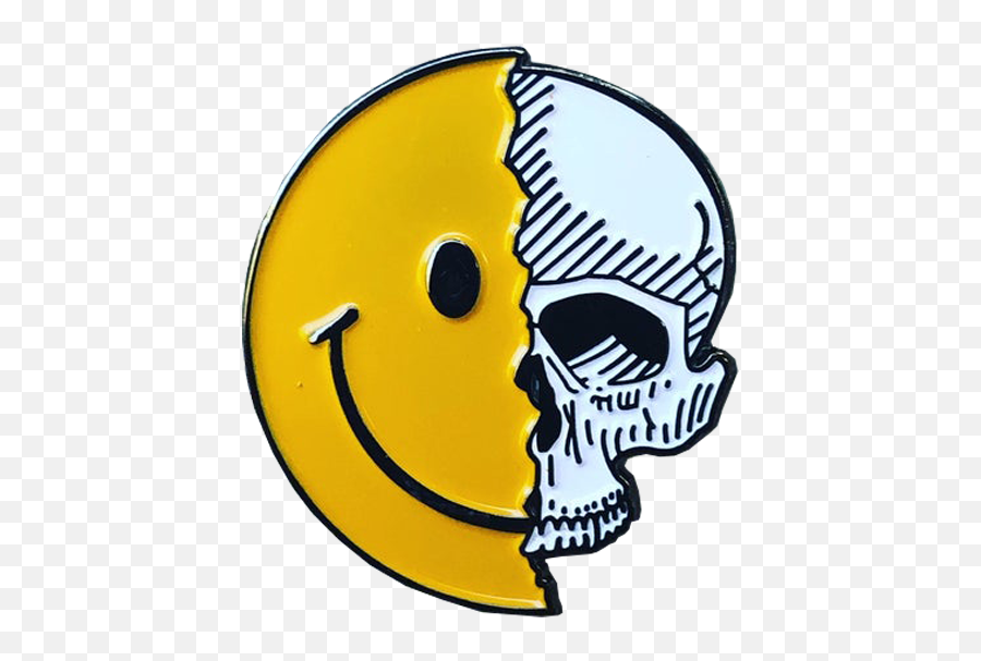 Smile Skull Pin - Happy Png,Icon Skulls