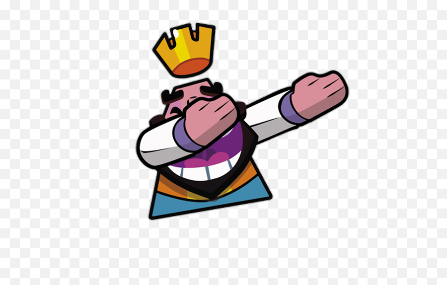 Download Hd Roi Qui Dab Picture Library - Clash Royale Dab Emote Png,Clash Png