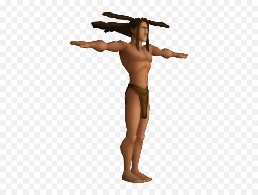 Playstation 2 - Kingdom Hearts Tarzan The Models Resource Barechested Png,Tarzan Png