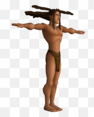 Playstation 2 - Kingdom Hearts Tarzan The Models Resource Barechested Png,Tarzan Png