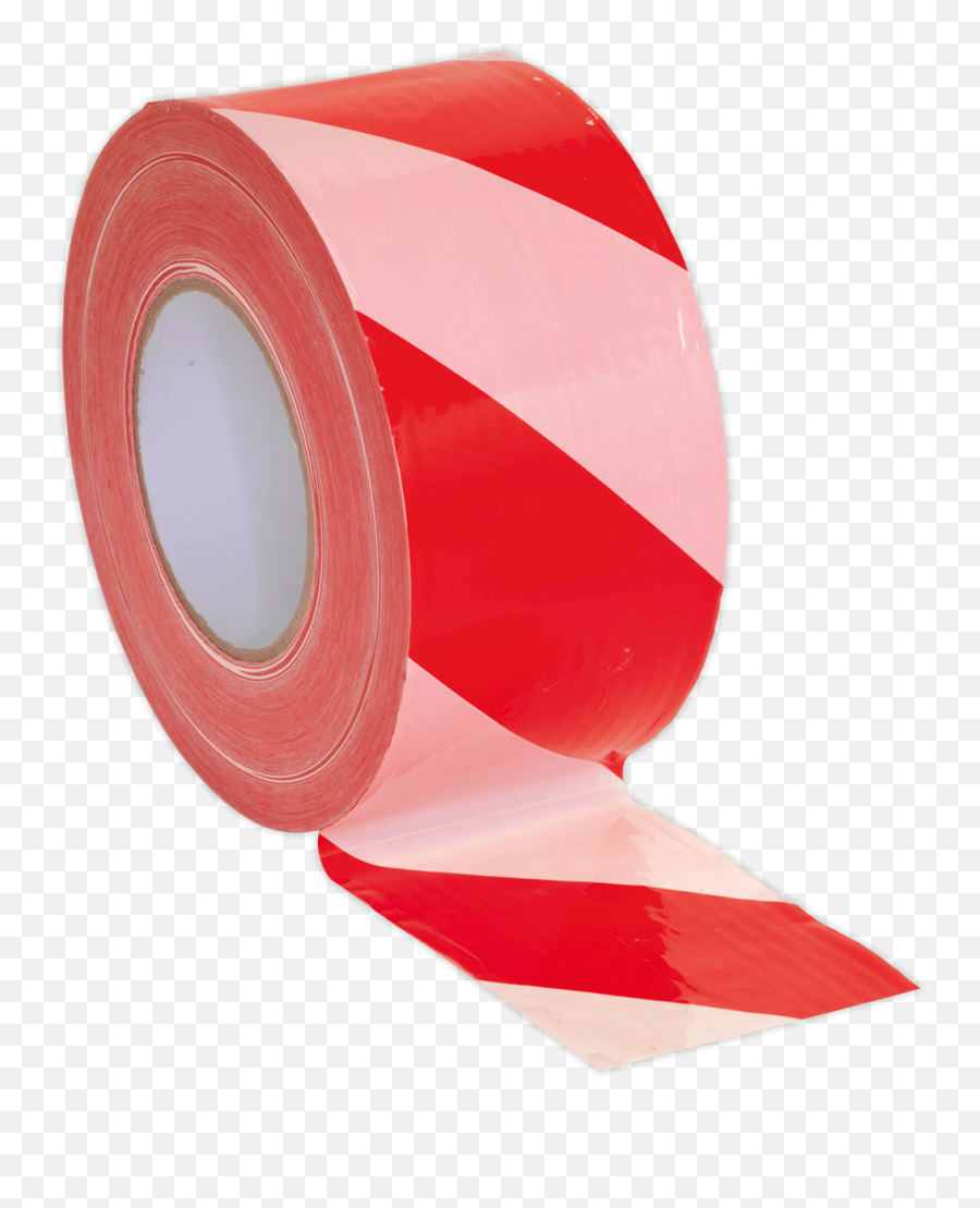 Sealey Btrw Hazard Warning Barrier Tape 80mm X 100m Redwhite Non - Adhesive Pe Barricade Tape Red White Png,Icon Warning Red Tape