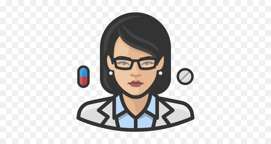 Pharmacist Asian Female People Avatar Free Icon - Icon Black Female Pharmacist Icon Png,What Is An Avatar Icon