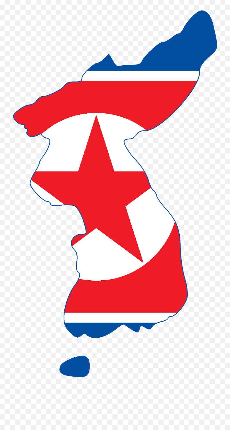 North Korea Flag With Map Graphics - Korea North Korea Flag Korea Map With North Korea Flag Png,Korean Flag Icon Png