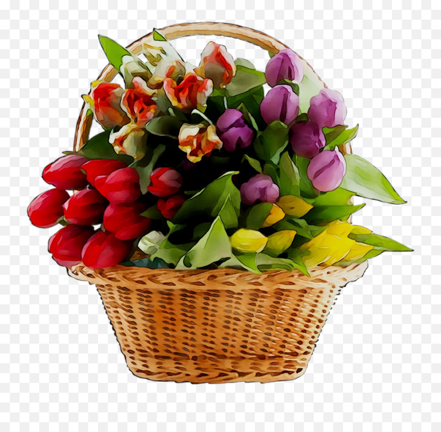 Download Flower Gift Tulip Bouquet Baskets Food Design - 8 Png,Bouquet Png