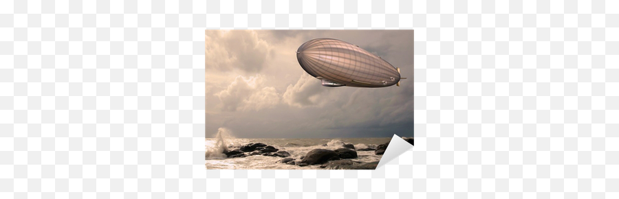 Sticker Zeppelin Luftschiff Über Stürmischer See - Pixersus Png,Zeplin Icon