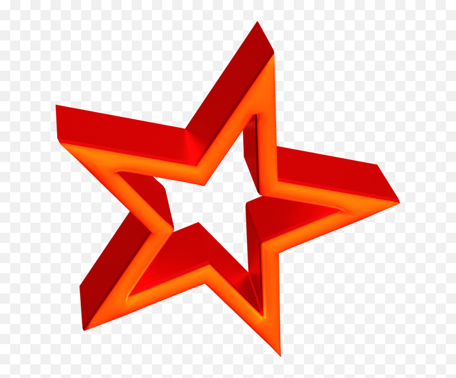 3d Red Star - Clip Art Png,3d Star Png