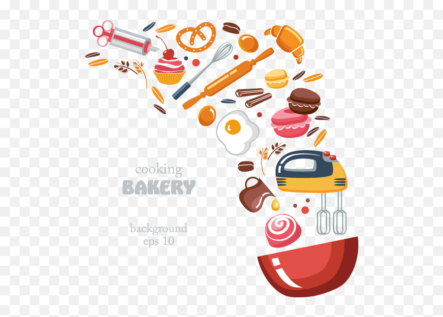 Decor Vector Bakery Picture - Cooking Background Vector Png,Baking Png