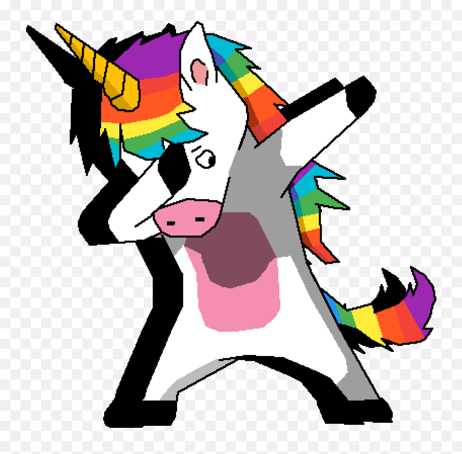 Unicorn Dab - Unicorn Clipart Full Size Clipart 1487214 Dabbing Unicorn Pixel Art Grid Png,Dab Png