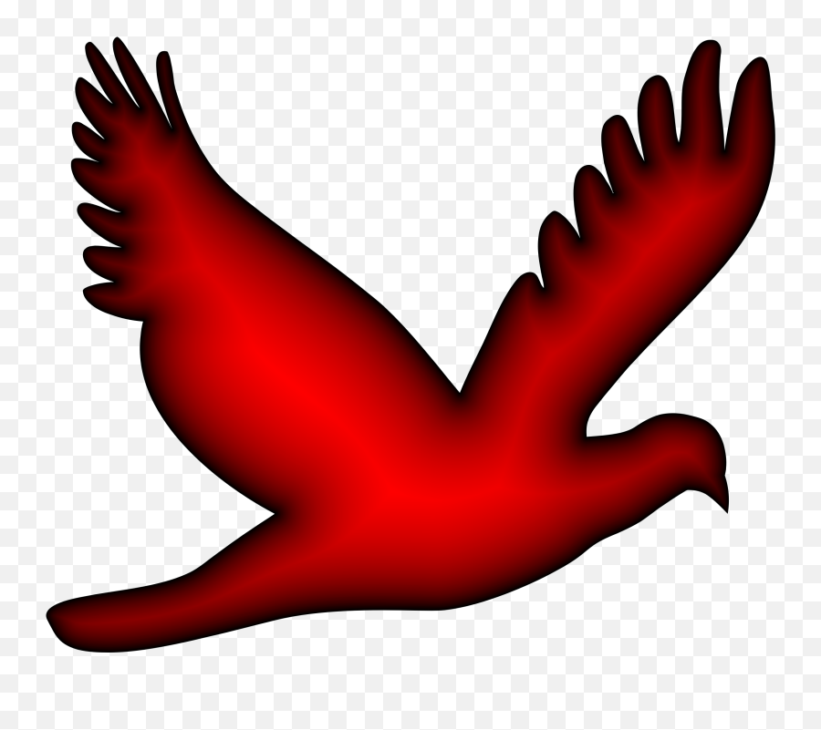 Download Clipart - Red Bird Clip Art Flying Png Image With Silhouette Flying Bird Png,Red Bird Png