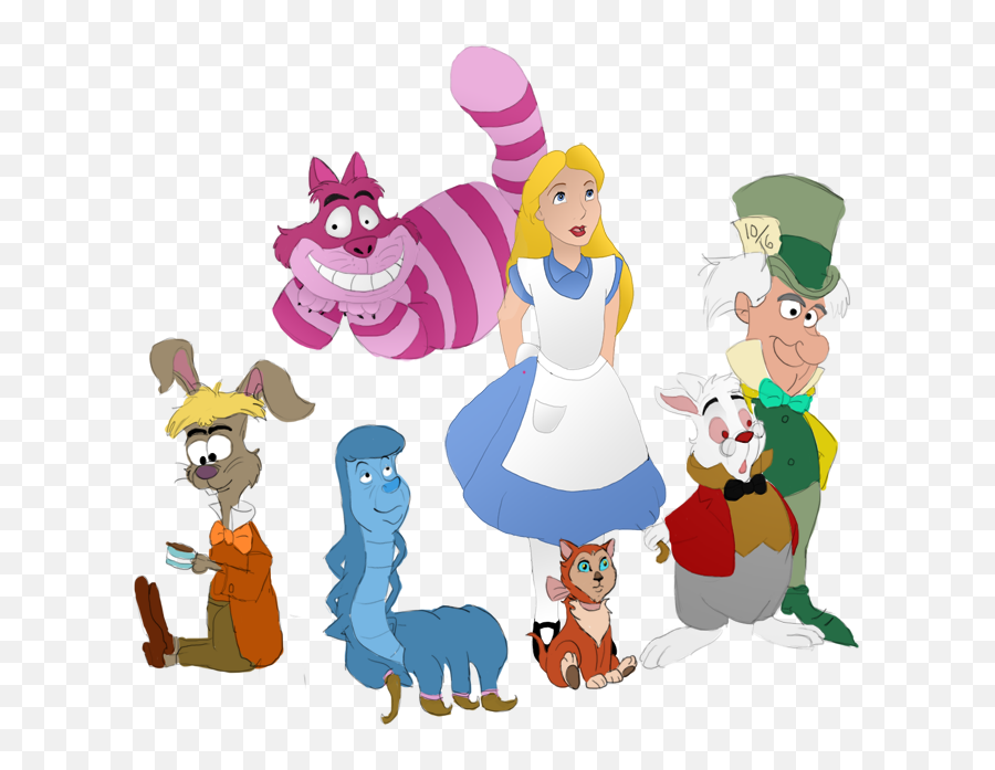 Download Hd Alice In Wonderland Clipart Png - Alice Cartoon,Alice In Wonderland Png