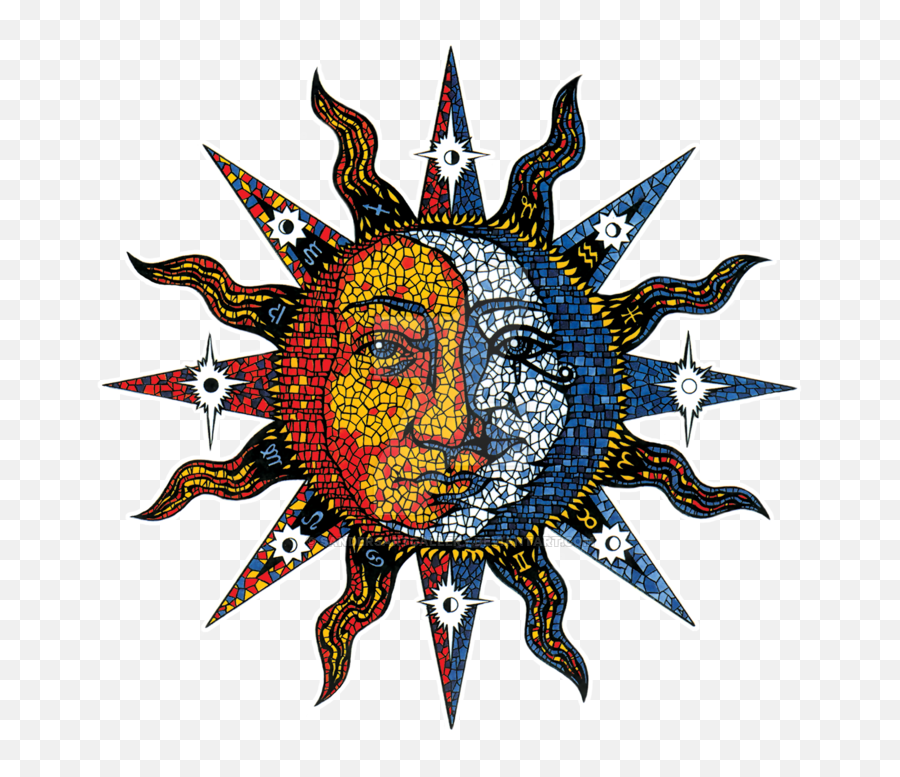 Download Sun Moon Png Image With No - Sun And Moon Stickers,Sun And Moon Png