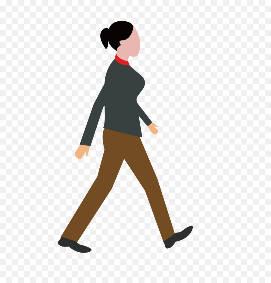 Woman Walking Cartoon Png Clipart - Woman Walking Vector Png,Girl Walking Png